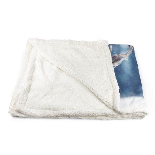 PLAID coperta IN PILE SHERPA fantasy HD CERVO