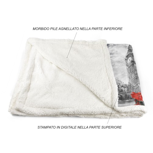 PLAID coperta IN PILE SHERPA fantasy HD dipinto LONDRA