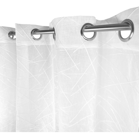 GIUSY zeitgenössischer Vorhang in Unifarbe WEISS cm. 140X280 verpackt 2
