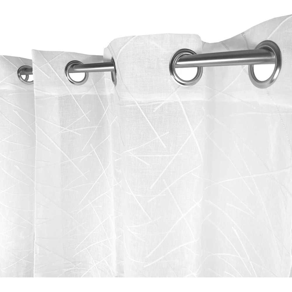 GIUSY zeitgenössischer Vorhang in Unifarbe WEISS cm. 140X280 verpackt
