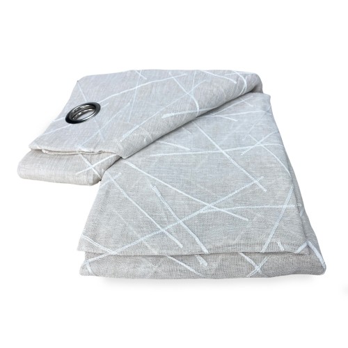 GIUSY moderner Vorhang in einfarbigem BEIGE cm. 140X280 verpackt