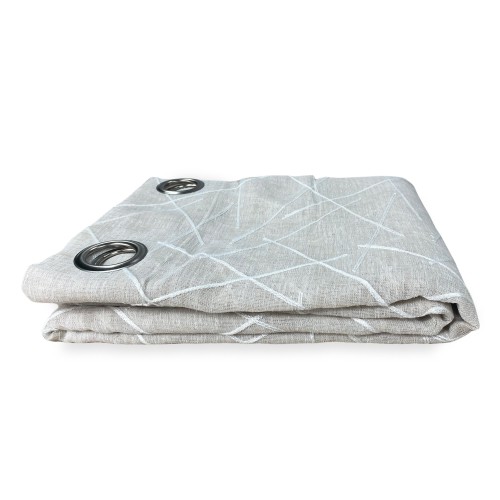 GIUSY moderner Vorhang in einfarbigem BEIGE cm. 140X280 verpackt