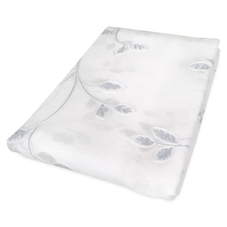 PAIRE DE FEUILLE DE RIDEAU EN VERRE BRODÉ GRIS 2