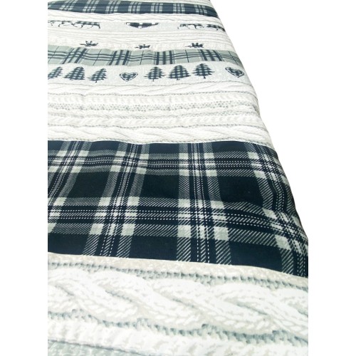 QUILT BOW © TYROLEAN gris COASSOLO hiver made in Italy