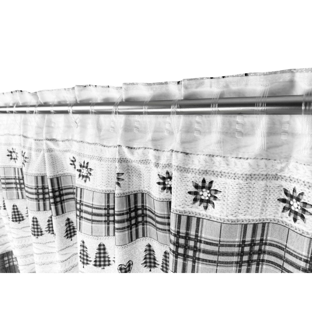 TENTE TYROLIENNE COASSOLO GRIGIO en style montagnard CM. 150X280 fabriqué en Italie