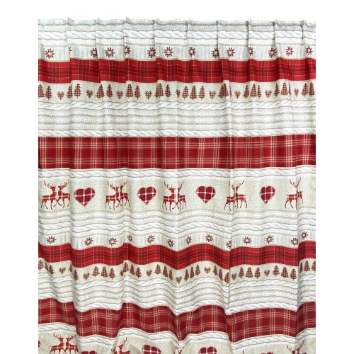 TENTE TYROLIENNE COASSOLO ROSSO en style montagnard CM. 150X280 fabriqué en Italie