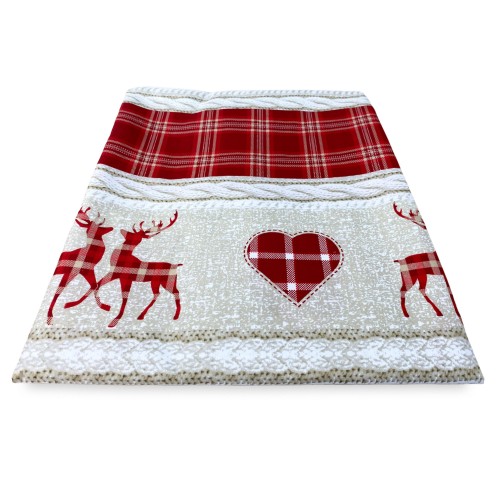 TENTE TYROLIENNE COASSOLO ROSSO en style montagnard CM. 150X280 fabriqué en Italie