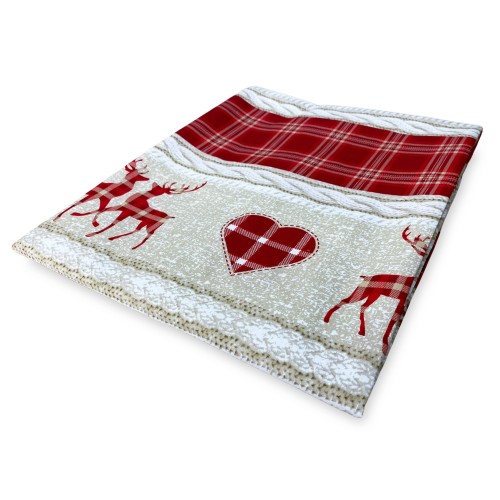 TENTE TYROLIENNE COASSOLO ROSSO en style montagnard CM. 150X280 fabriqué en Italie