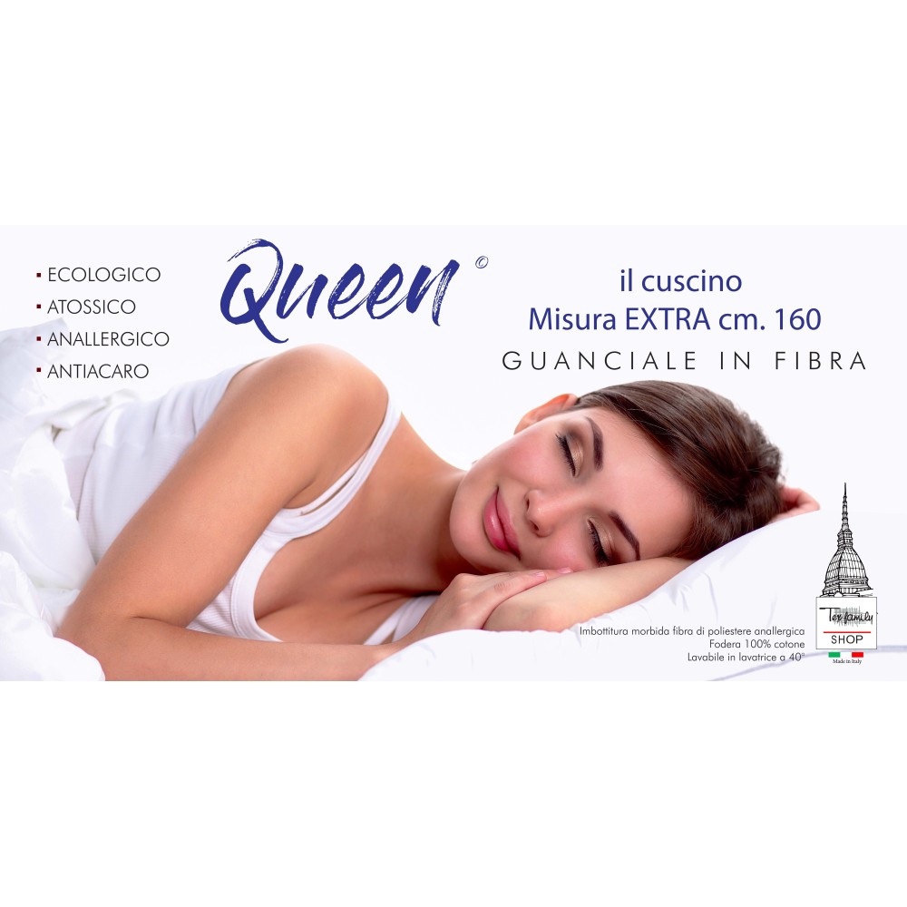 GUANCIALE QUEEN cuscino LETTO MAXI lungo cm. 160 MIS. CM. 50 X 160