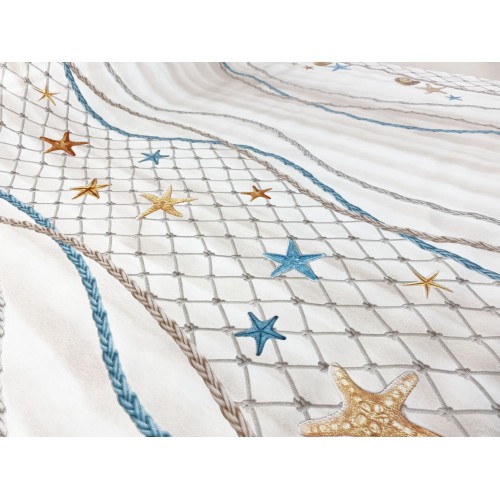 NAPPE LIMA © en MATIÈRE DE TOILE PLASTIFIANTE PLASTIFIANTE STARS MARINE made in Italy