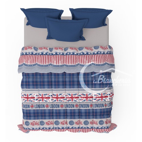 TRAPUNTA KOT © Bandiera INGLESE inghilterra FLAG  MADE IN ITALY PURO COTONE