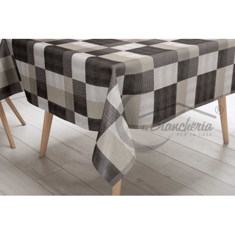 FILECLOTH © in water-repellent plastic-coated PVC MODERN brown made in Italy