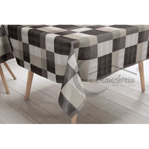 NAPPE LIMA © en OLÉIANT plastifié lavable hydrofuge en PVC MODERNE marron fabriqué en Italie
