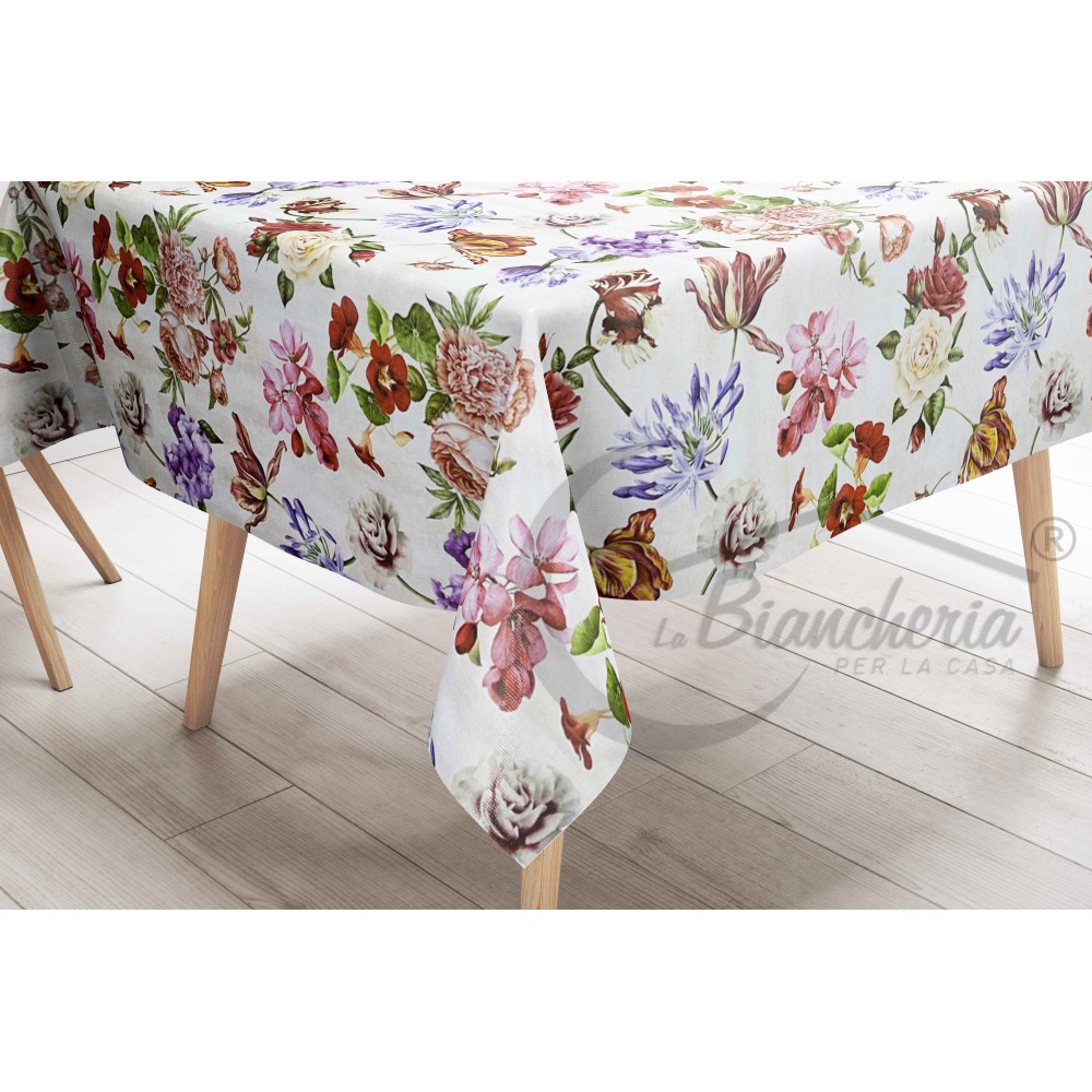 NAPPE LIMA © en CIBAIRE PLASTIQUE PLASTIFIANT HYDROFUGE FLEURS FABRIQUÉES EN Italie