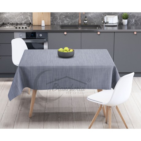 TOVAGLIA LIMA © in TELA CERATA plastificata LAVABILE idrorepellente in PVC UNITO GRIGIO made in Italy 2