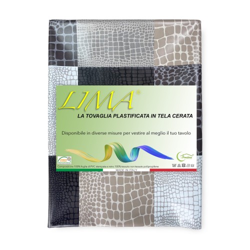 NAPPE LIMA © en OLÉIANT plastifié lavable hydrofuge en PVC MODERNE marron fabriqué en Italie