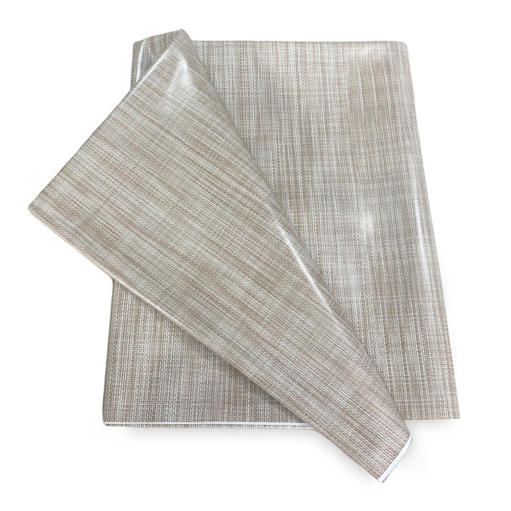 TOVAGLIA LIMA © in TELA CERATA plastificata LAVABILE idrorepellente in PVC UNITO BEIGE made in Italy
