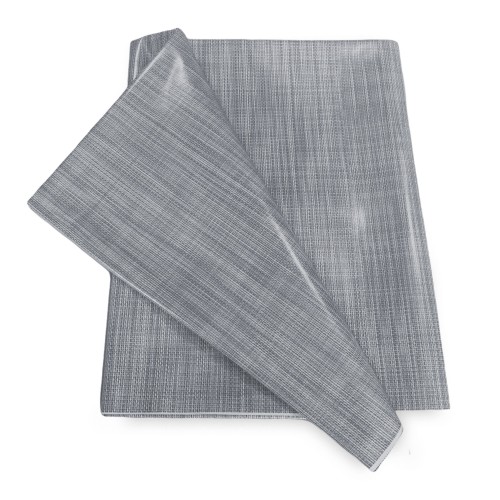 TOVAGLIA LIMA © in TELA CERATA plastificata LAVABILE idrorepellente in PVC UNITO GRIGIO made in Italy