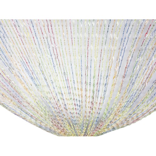 Cortina PABLO © con abalorios anti-insectos MULTICOLOR en PVC antirruido con varilla METÁLICA