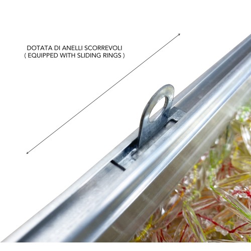 PABLO © CURTAIN with MULTICOLOR anti-insect beads in anti-noise PVC with METAL rod