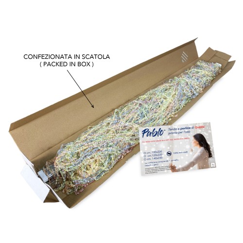 PABLO TENT © avec perles anti-insectes MULTICOLORed en PVC anti-bruit avec tige METAL
