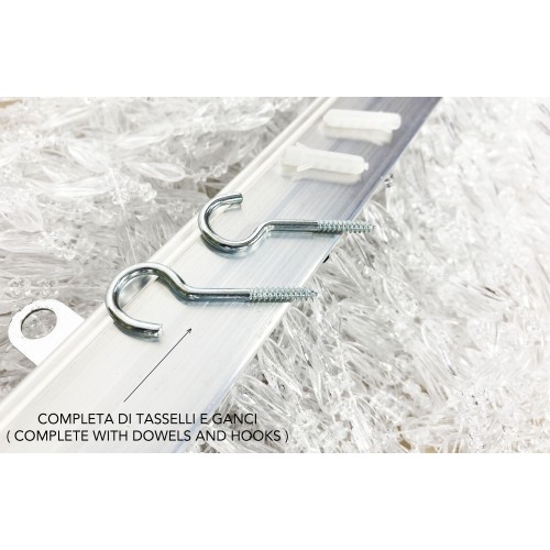 PABLO © TRANSPARENT anti-insect BEADED curtain in anti-noise PVC with METAL rod