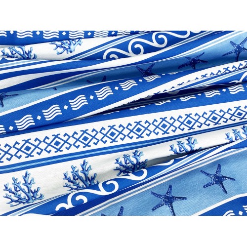 MODERN glass curtain 45 or 60 or 80 wide GREECE BLUE Made in Italy
