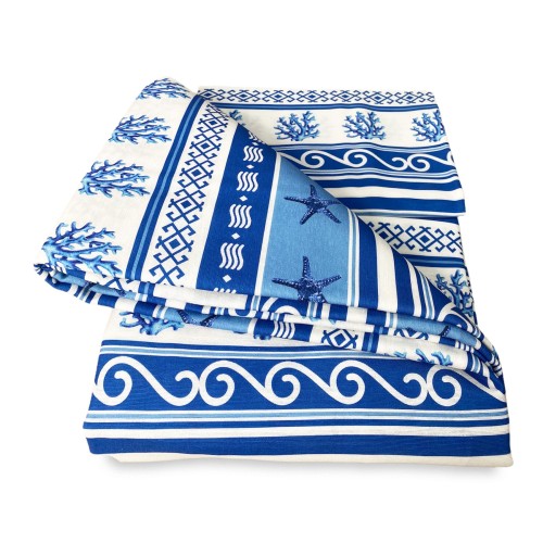 MODERNER Glasvorhang 45 oder 60 oder 80 breit GRIECHENLAND BLAU Made in Italy