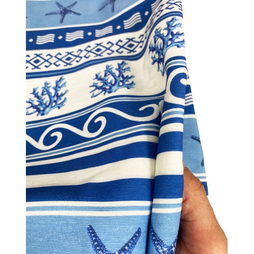 MODERNER Glasvorhang 45 oder 60 oder 80 breit GRIECHENLAND BLAU Made in Italy