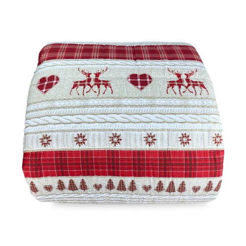 QUILT © BOW COASSOLO red TYROLEAN winter made in Italy