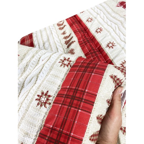 LAZO EDREDÓN © COASSOLO rojo TIROLESA invierno hecho en Italia