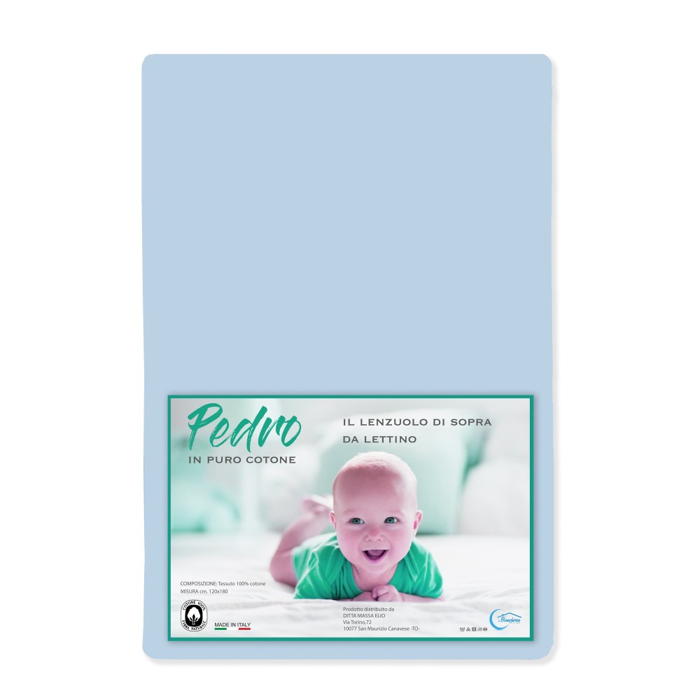 LENZUOLO di sopra PEDRO per lettino BAMBINO TUTTI I COLORI