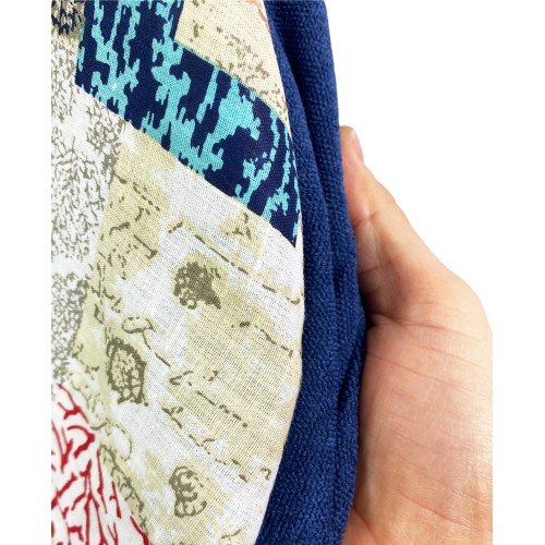 DOUBLE SERVIETTE DE PLAGE KIKOY cheval en COTON et ÉPONGE avec KEEP BACKPACK
