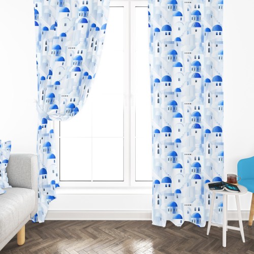 TENDA SANTORINI blu cm.150X280 confezionata MADE in ITALY