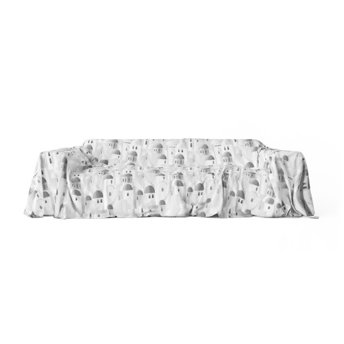 FUNDA DE DECORACIÓN FUNDA GRAN SCARF COLCHA funda de sofá SANTORINI gris