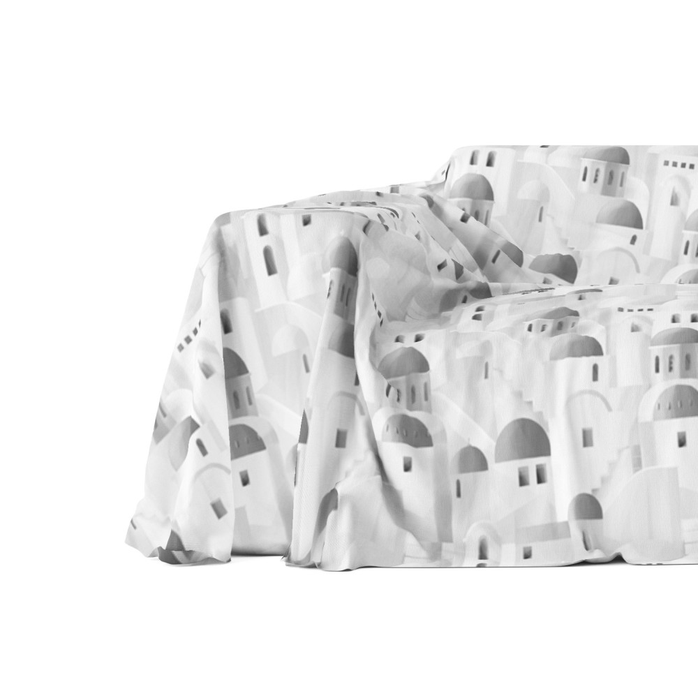 TELO ARREDO copritutto GRAN FOULARD COPRILETTO copridivano SANTORINI grigio