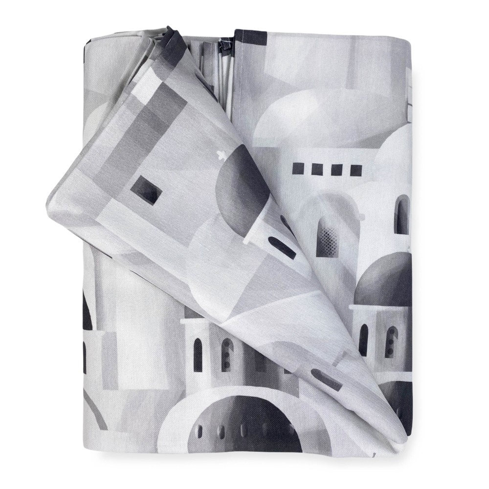 SERVIETTE HOUSSE DE MEUBLE GRAN SCARF BEDSPREAD housse de canapé SANTORINI gris