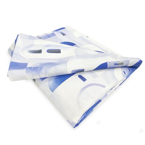 TELO ARREDO copritutto GRAN FOULARD COPRILETTO copridivano SANTORINI blu