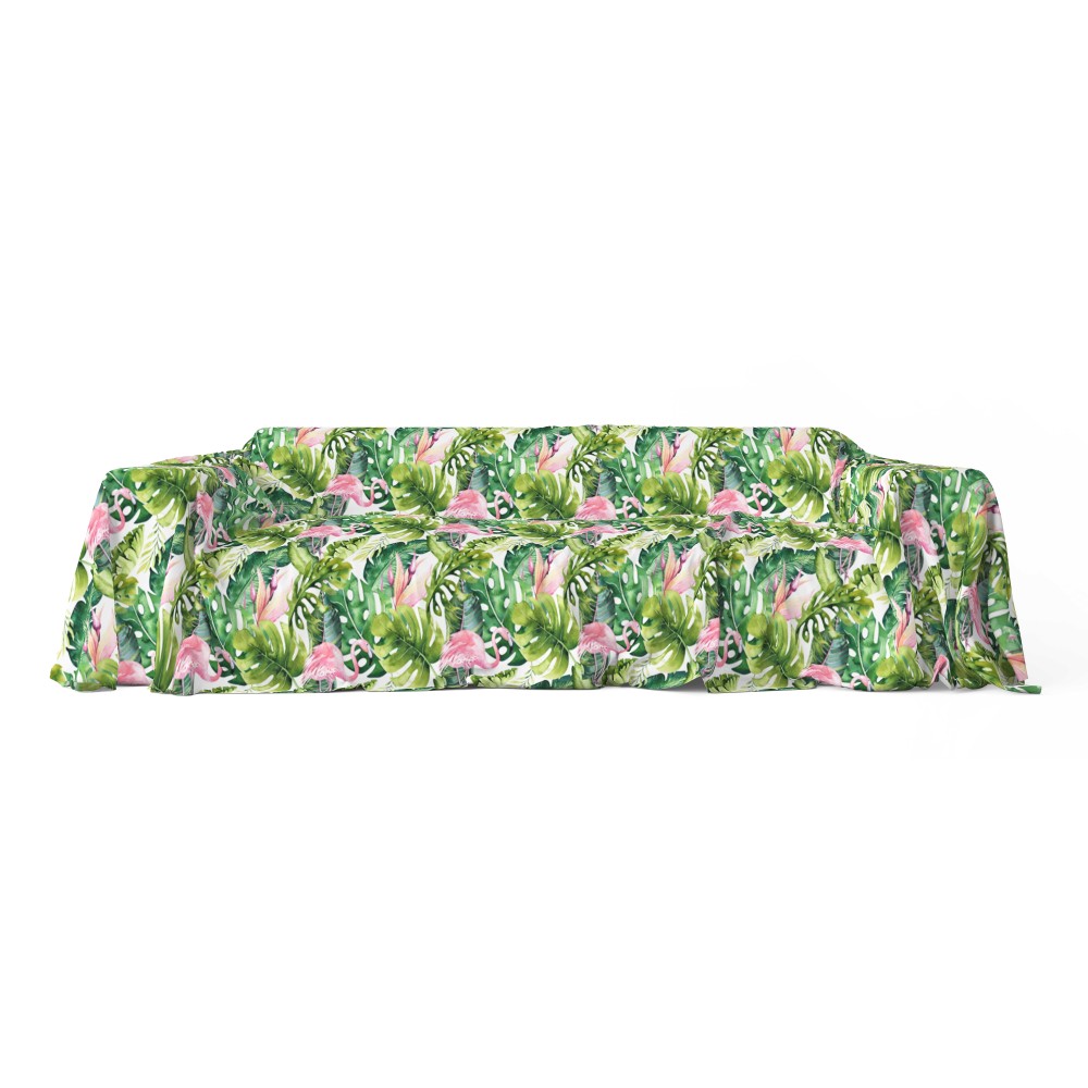 TELO ARREDO copritutto GRAN FOULARD COPRILETTO copridivano fenicottero FLAMINGO fenicotteri