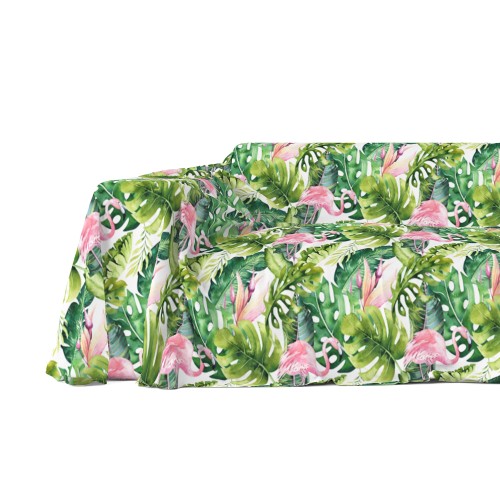 HOUSSE DE MEUBLE EN TOILE GRAN SCARF BEDSPREAD housse de canapé flamant flamant flamant flamants roses
