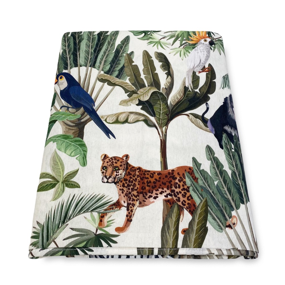 COTTON TABLECLOTH with JUNGLE design made in Italy
