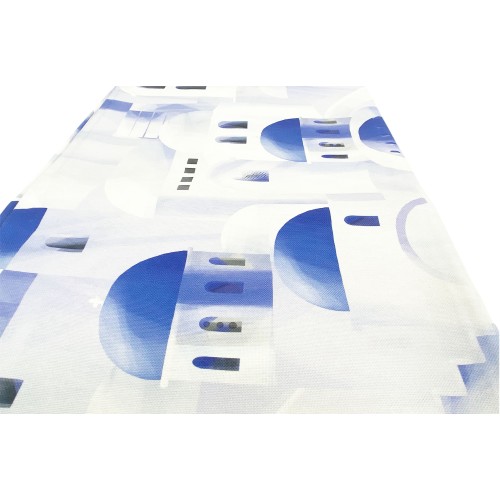 TOVAGLIA in COTONE disegno SANTORINI blu made in Italy