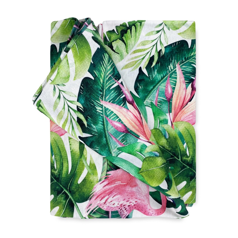 NAPPE EN COTON design FLAMINGO flamants roses fabriqués en Italie