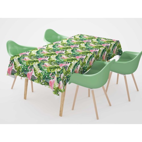 NAPPE EN COTON design FLAMINGO flamants roses fabriqués en Italie