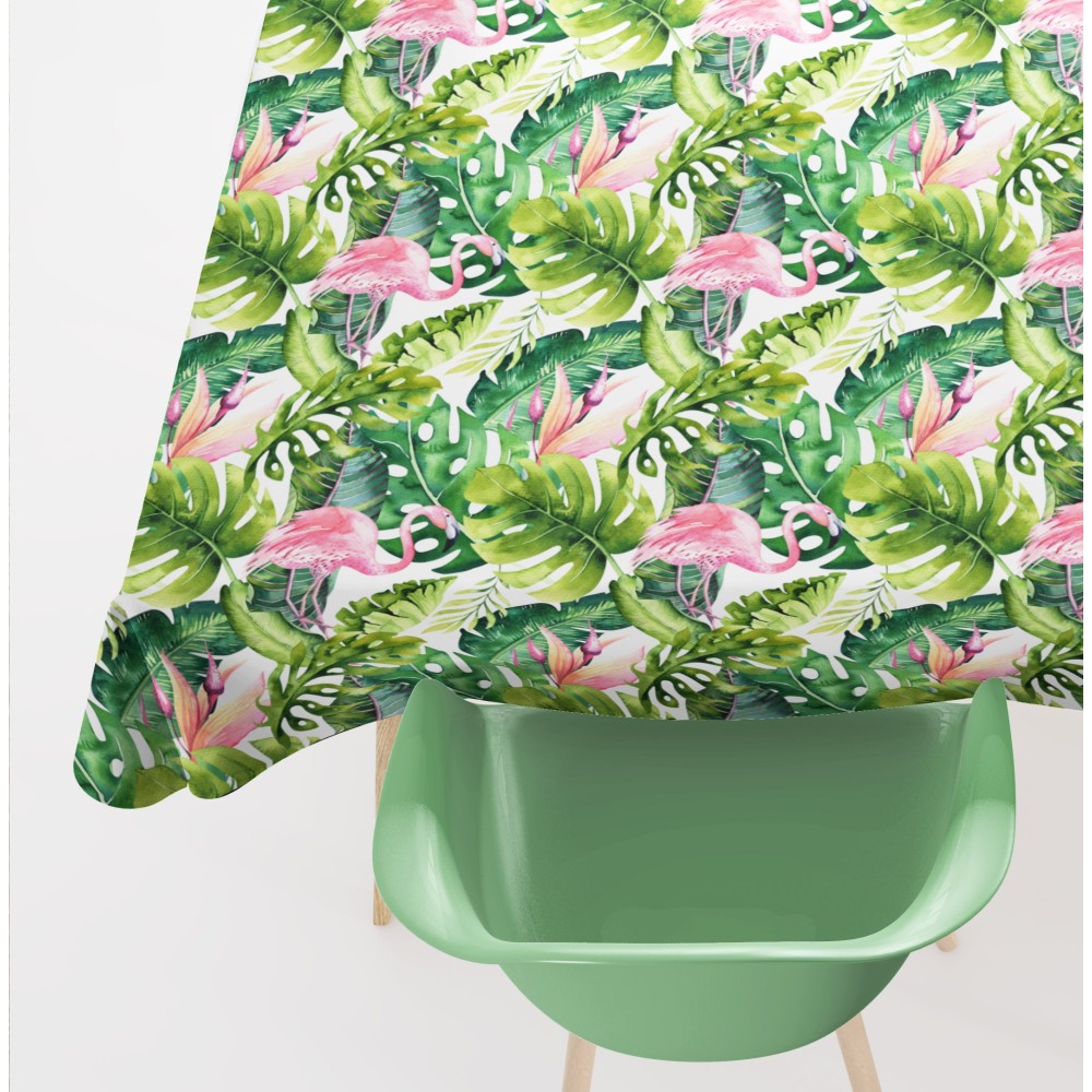 COTTON TABLECLOTH flamingo flamingo design made in Italy