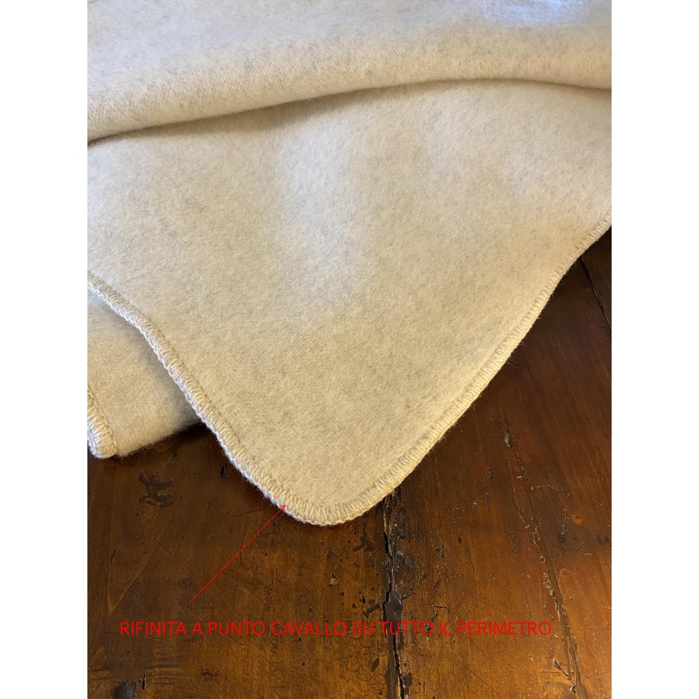 ICELAND BLANKET en vraie laine vierge pure douce et chaude GREY Melange
