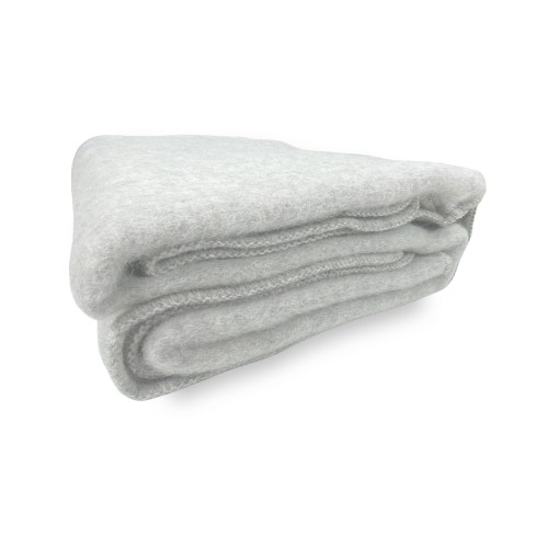 ICELAND BLANKET en vraie laine vierge pure douce et chaude BEIGE Melange
