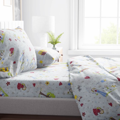 HOUSSE DE COUETTE MARIONNETTES ENFANTS garçons FAMILLE en pur coton