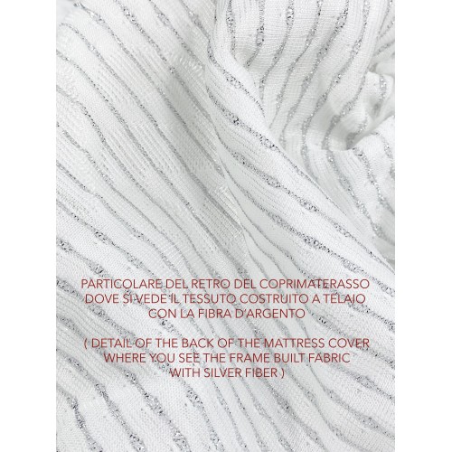 SILVER SILVER FIBER MATTRESS TOPPER Made in Italy