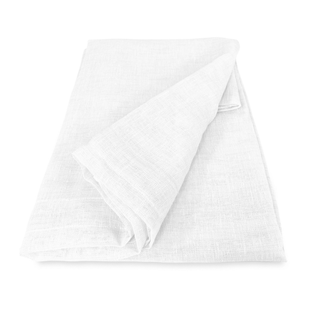 Paire de rideaux en verre blanc SIMPLY – Polyester bouclé semi-transparent
